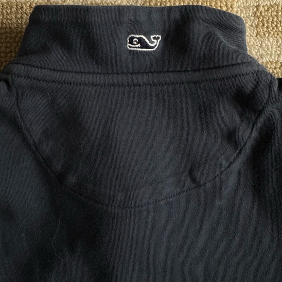 Vineyard Vines Classic Cotton 1/4 Zip Pullover Preppy Coastal School Navy Kids M - Picture 4 of 7